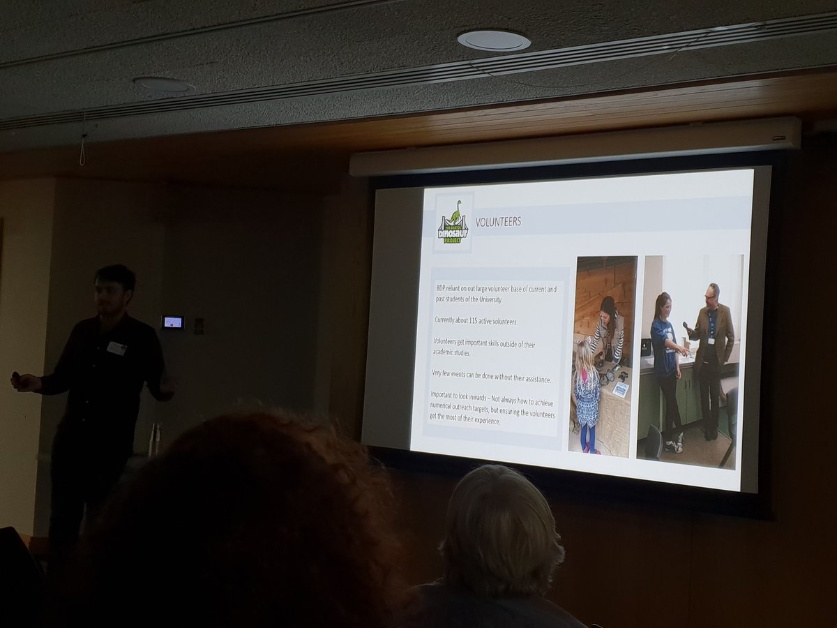 OriginalGCG's tweet photo. 115 volunteer support the Bristol Dinosaur Project! Flexibility around events and participation is key. Many are students but it's an important bridge between academic and experience, whilst being separate and lots of fun! #GCG2018 https://t.co/RLdvpko5cG