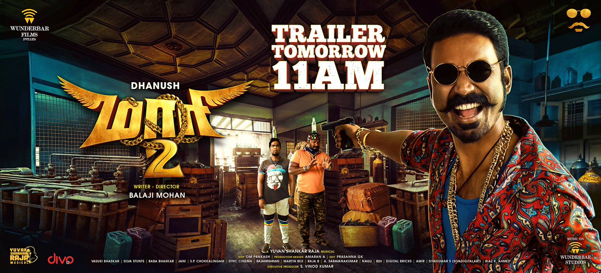 iamvikkyvk's tweet image. #Maari2 trailer Tom morning at 11 am .. #tharalocal #senjuruven #december21release 

Thalaiva @dhanushkraja 😻💥🔥🔥