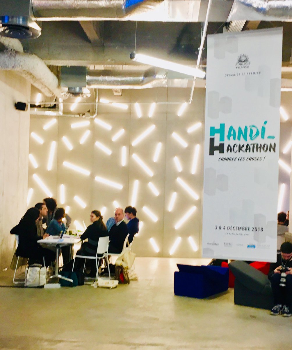 PubConsultants's tweet photo. #EnDirect des pitchs du 1er #HandiHackathon @PublicisGroupe ! Après 48h de travail, les équipes présentent leurs solutions digitales innovantes en faveur du #handicap en entreprise ! Bonne chance à tous 💪 #PowerOfOne https://t.co/neqf3d1fuZ