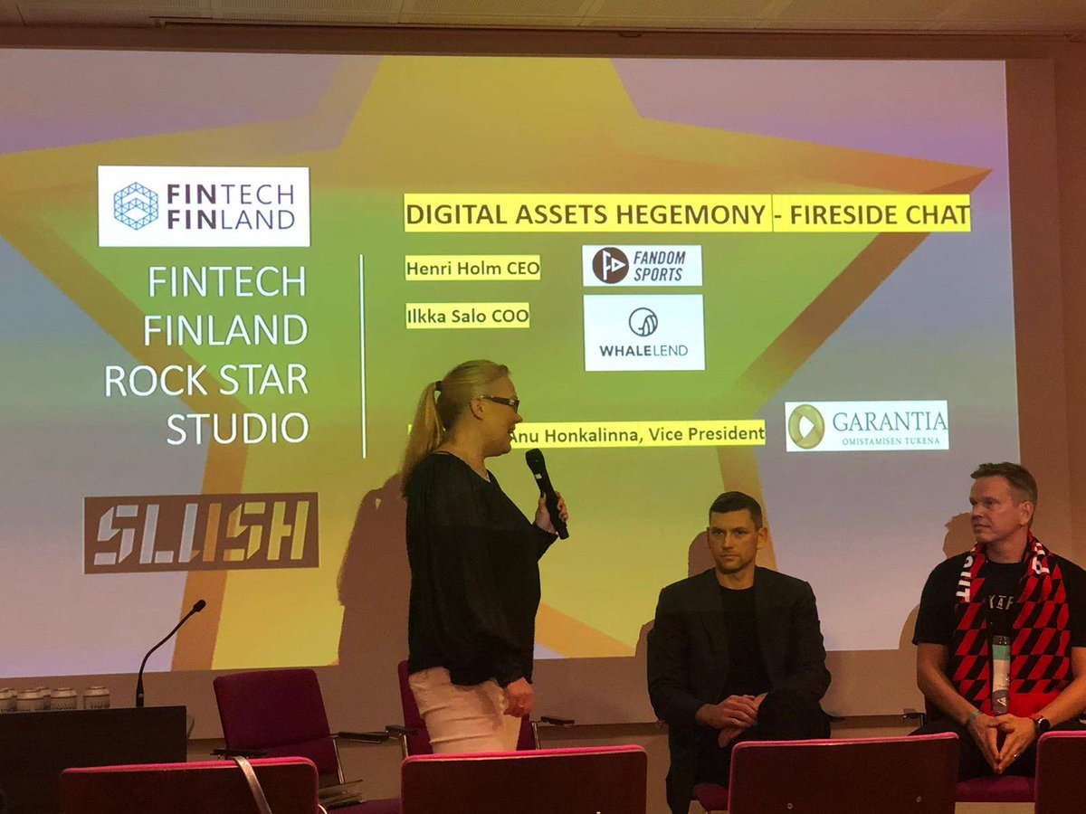 FandomEsportsCo's tweet photo. #fintechfinland #panel #henriholm #slush #rockstarstudio https://t.co/0wBE1oEqGF