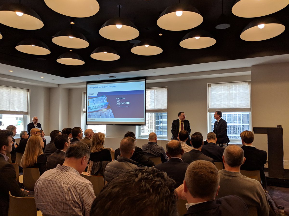 lowry1515's tweet photo. AAIS and @IBMBlockchain sitting down to discuss how #openIDL is making blockchain real for insurance! #ibmblockchainsummit https://t.co/csKQzP7Mdm