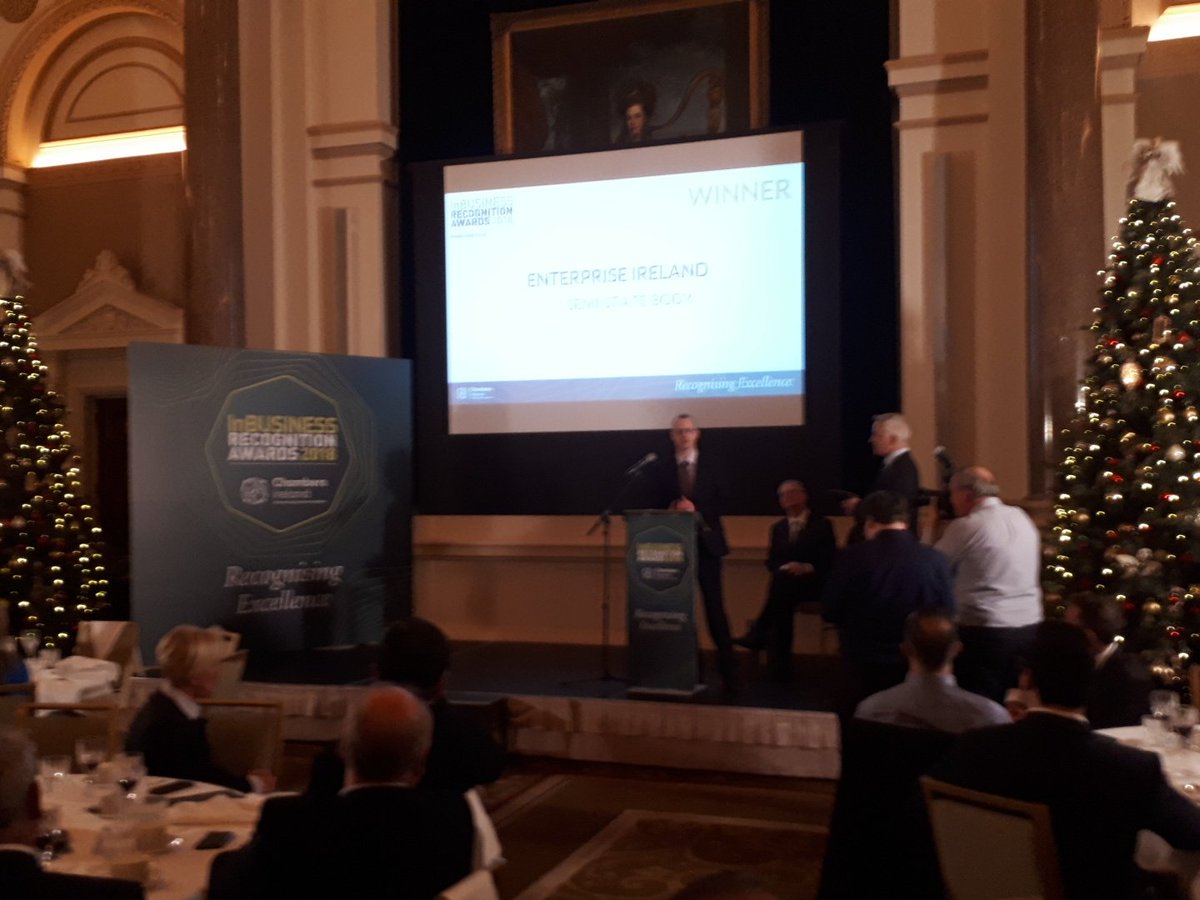 Accepting best semi state body award for EI was Paul mckeown #GlobalAmbition #InBUSINESS18