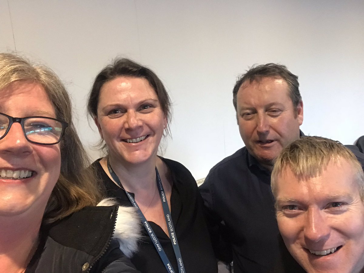 FMacKenzie999's tweet photo. #dbi_scot selfie #SIPC2018 - Inspector Julie Robertson, Kevin O’Neill, Martin McCoy 

Julie &amp; Kevin shared learning with delegates about the progress the multi-partner programme has made. @Scotambservice @NHSHS_MH 

#compassion #askOnceGetHelp 
#police #publichealth #NHS https://t.co/VTHRlFqDlo