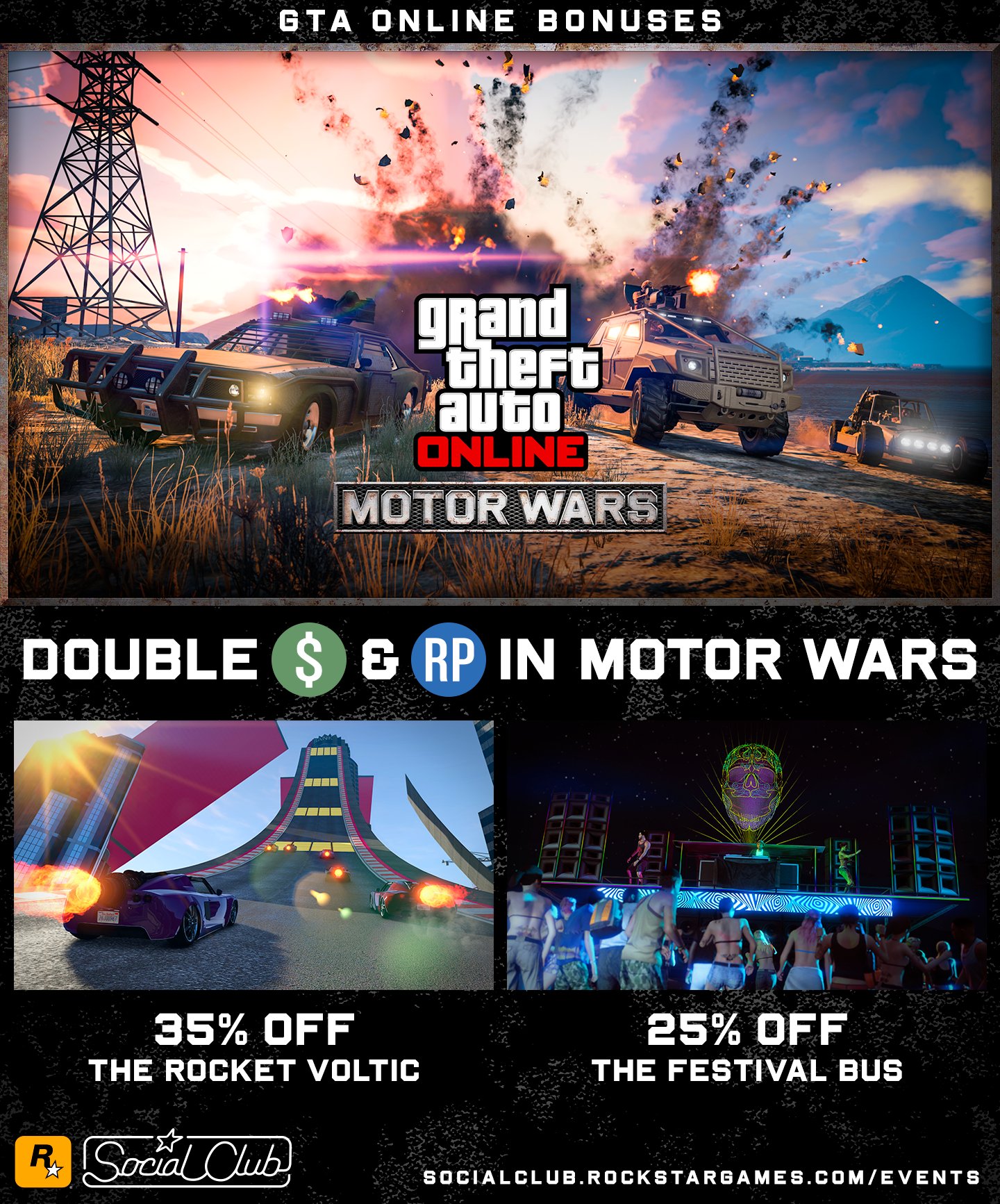 Rockstar Games On Twitter Motor Wars Is Double GTA RP This Week In Large