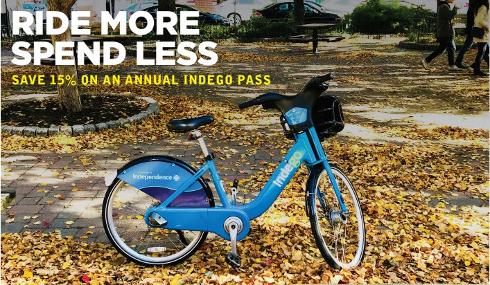StateSystemPhil's tweet photo. We're so excited to announce our partnership with @RideIndego!  For the next year students and staff will receive a 15% discount on a year long pass.  Send us a DM for more info on taking advantage of this awesome discount. https://t.co/YOuAloYWt2