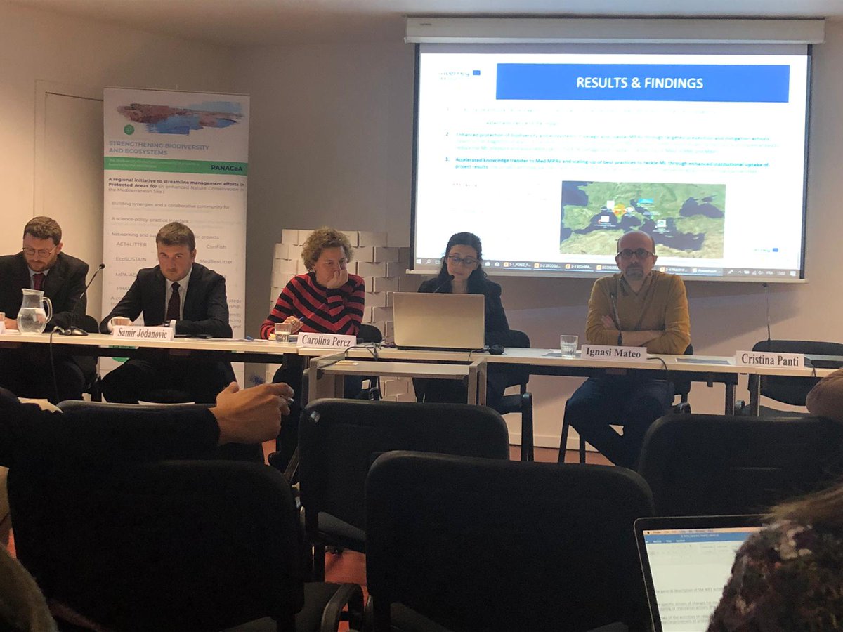 Cristina Panti (<a href="/unisiena/">Università di Siena</a>) presents the holistic approach of Plastic Busters MPAs to preserve #biodiversity from plastics in the #Med, at the @MEDCommunity3_2 event on enhancing EU policies with ecosystem-based approaches, held in #Bruxelles.