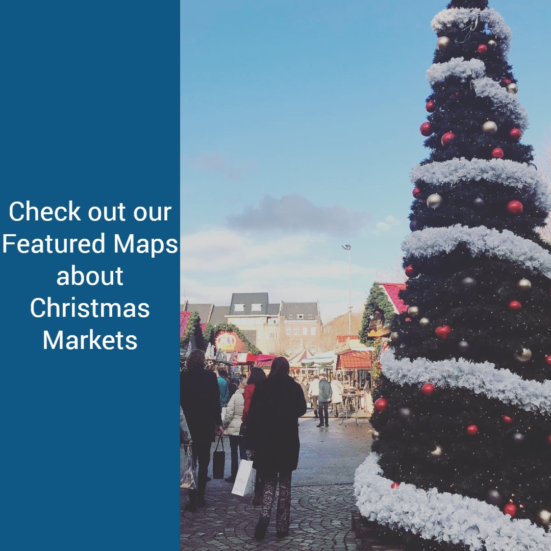 ++Reminder++
It is Christmas time! Make sure to check out our Featured Maps about the Christmas markets in the Netherlands, Belgium, France, Germany and Austria. 
You can find them here: bit.ly/2MhK8Kg
#Christmas #ChristmasMarkets #maps