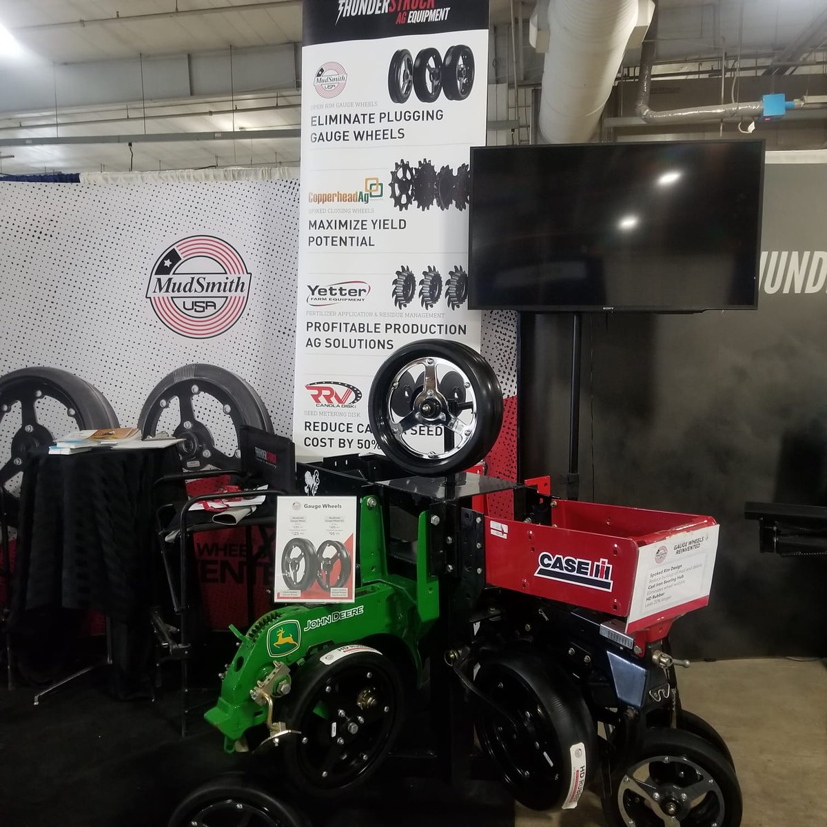 ThunderstruckAg's tweet photo. Noticed wet fields in recent years has prolonged your time to plant? Prep for the coming season with @MudSmithGW Gauge Wheels. 

Come chat with us in booth #1634 at @NEPowerFarmShow.
#NPFS2018 https://t.co/RGIGQ6mr4d