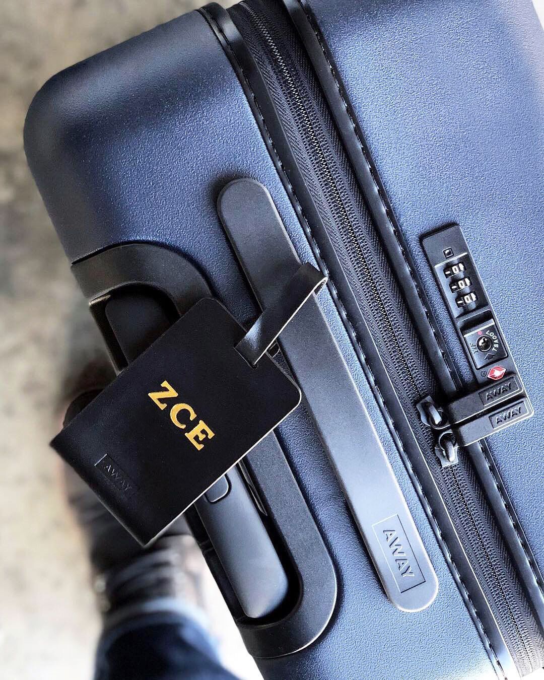 Away on X: Want to include a little something extra?✨Elevate your suitcase  with a foil monogrammed luggage tag. Order by 12/16 for guaranteed delivery  by 12/24. 📷 imzackery   / X