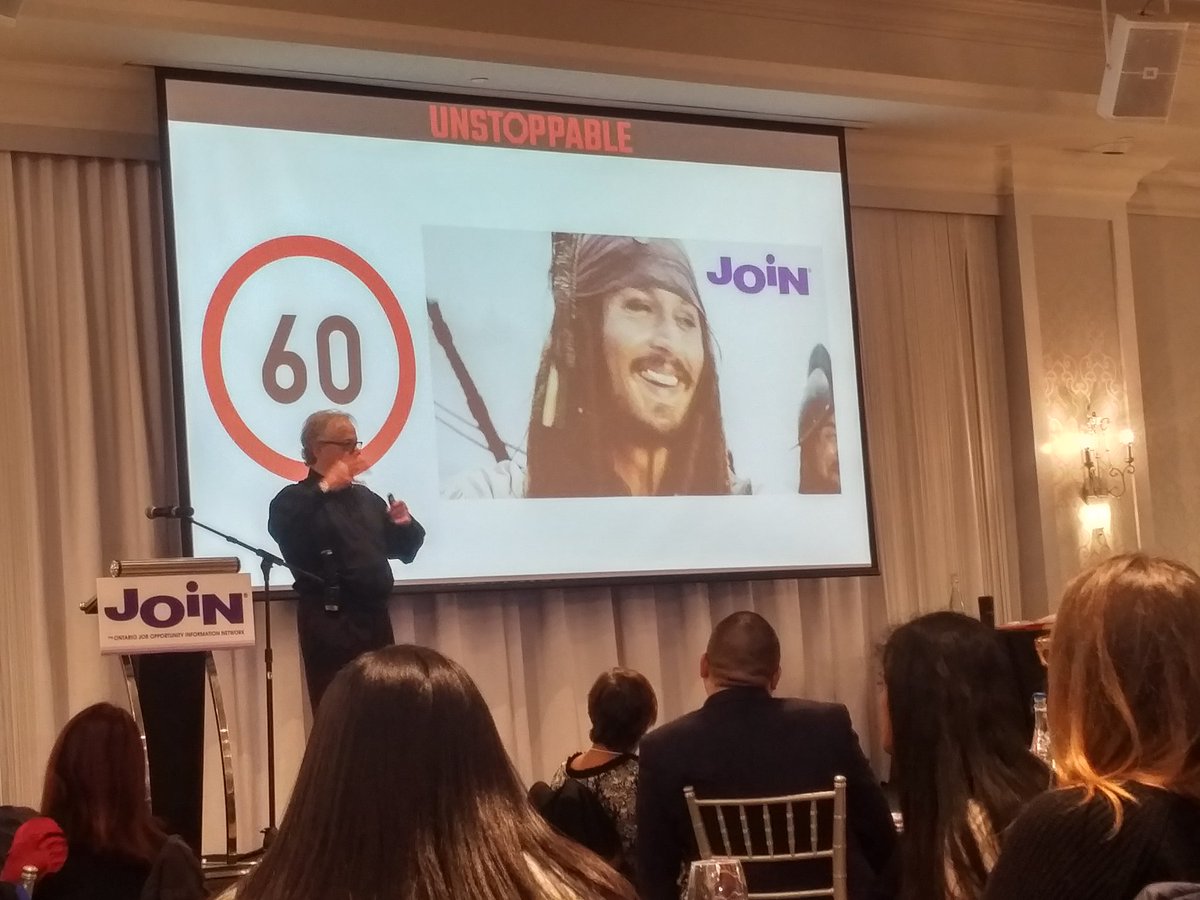 What a great way to start a Tuesday! @ontarioJOIN annual conference #futureofwork18 full of laughs & inspiration from “Twitchy' Stuart Ellis-Myers