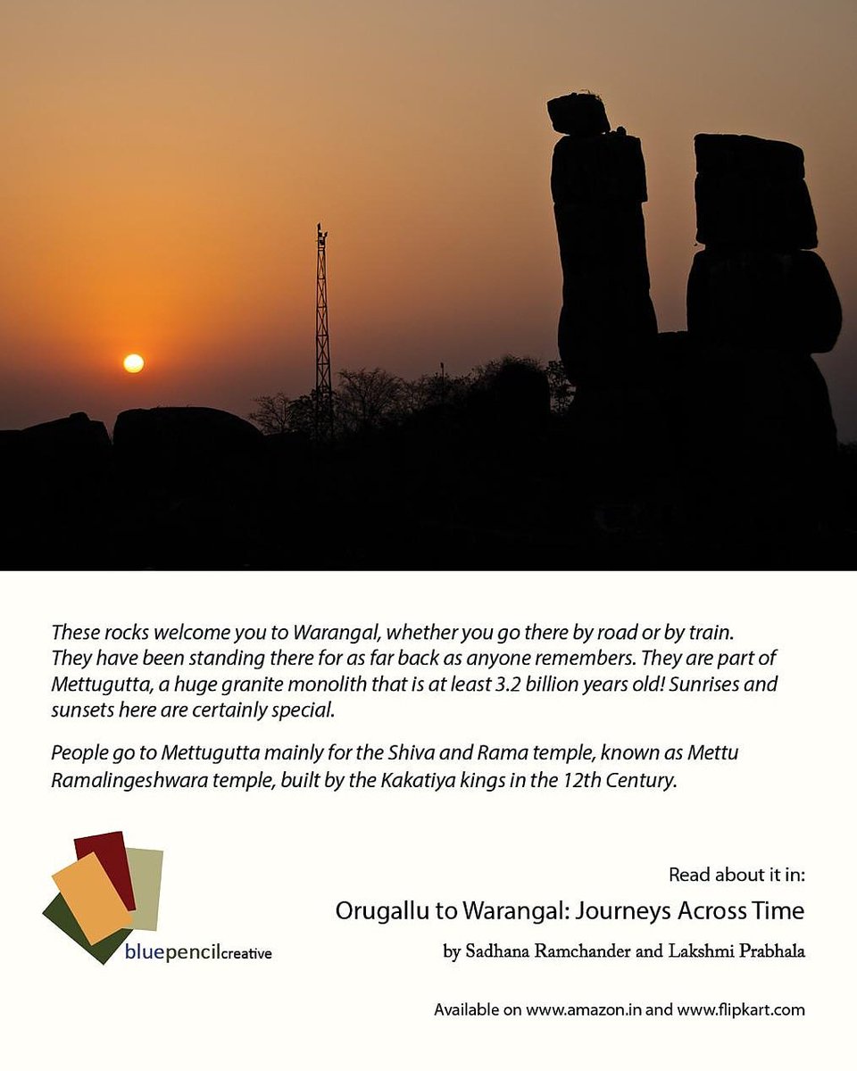 WarangalBook's tweet photo. Easily one among our most favourite spots in #Warangal. An #enormous #hillock, two rocks that stand like #sentinels, greeting you every time you enter/leave. Atop, we soaked in #sunsets &amp; trains chugging past. But what we remember most - being surrounded by so much open space. https://t.co/WNKMpUKB2V