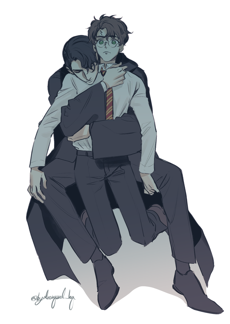 리퀘박스/ 리들이 해리 뒤에서 껴안고 앉아있는거 그려주세요
리들해리 RiddleHarry