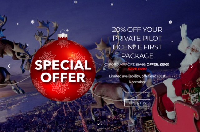 GoFlyOxford's tweet photo. Thinking of gaining a Private Pilots Licence? 
Take advantage of our special Christmas offer 🎄
Offer ends Monday 31st December 2018

Contact: 01865 842492  or email: info@goflyoxford.co.uk for further details https://t.co/Un8BGSIqgF