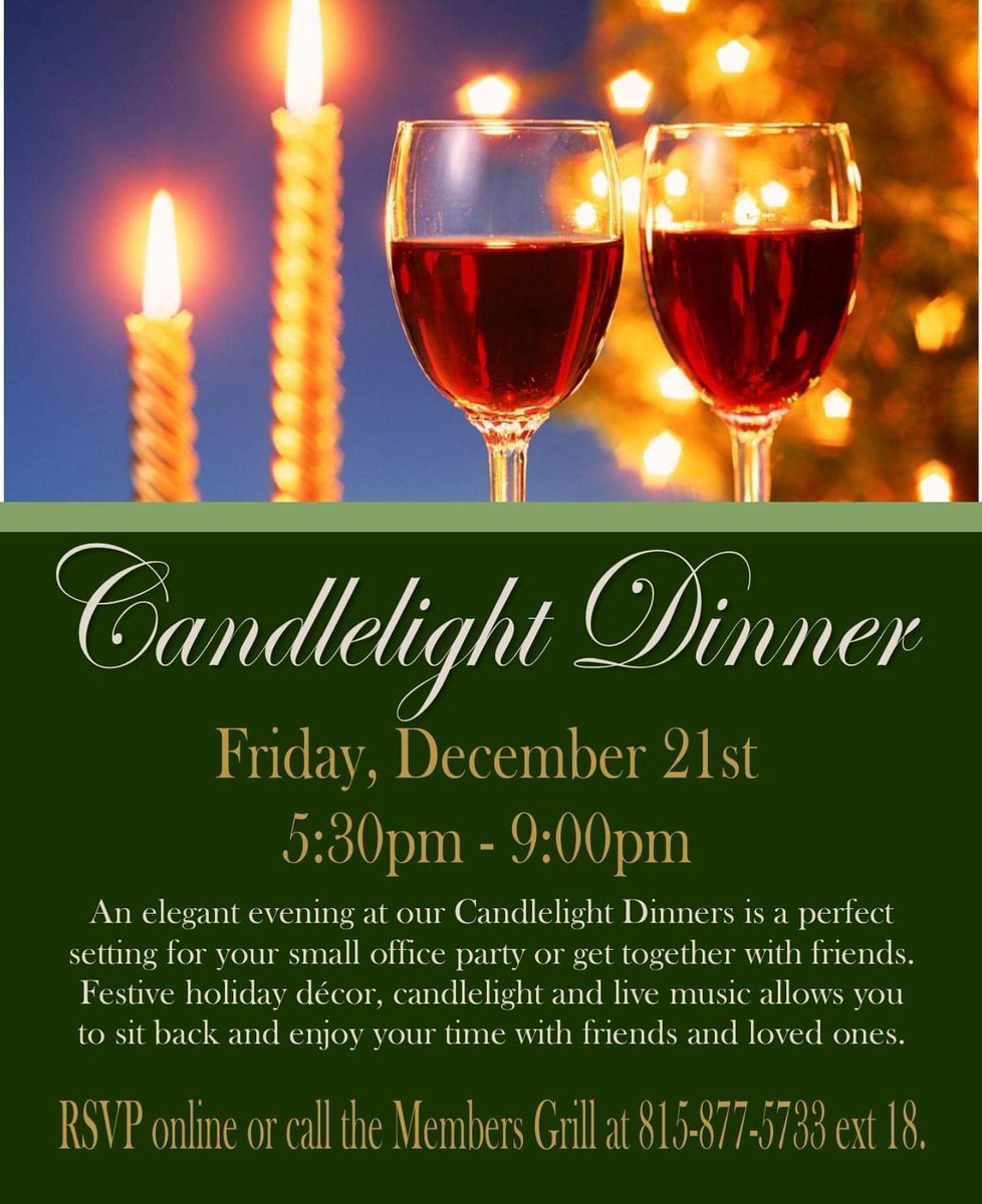 ForestHillsCC's tweet photo. Come out for Candlelight Dinner with friends from the office or family members for a night of live music with festive holiday décor. https://t.co/9QCfVqDv0M