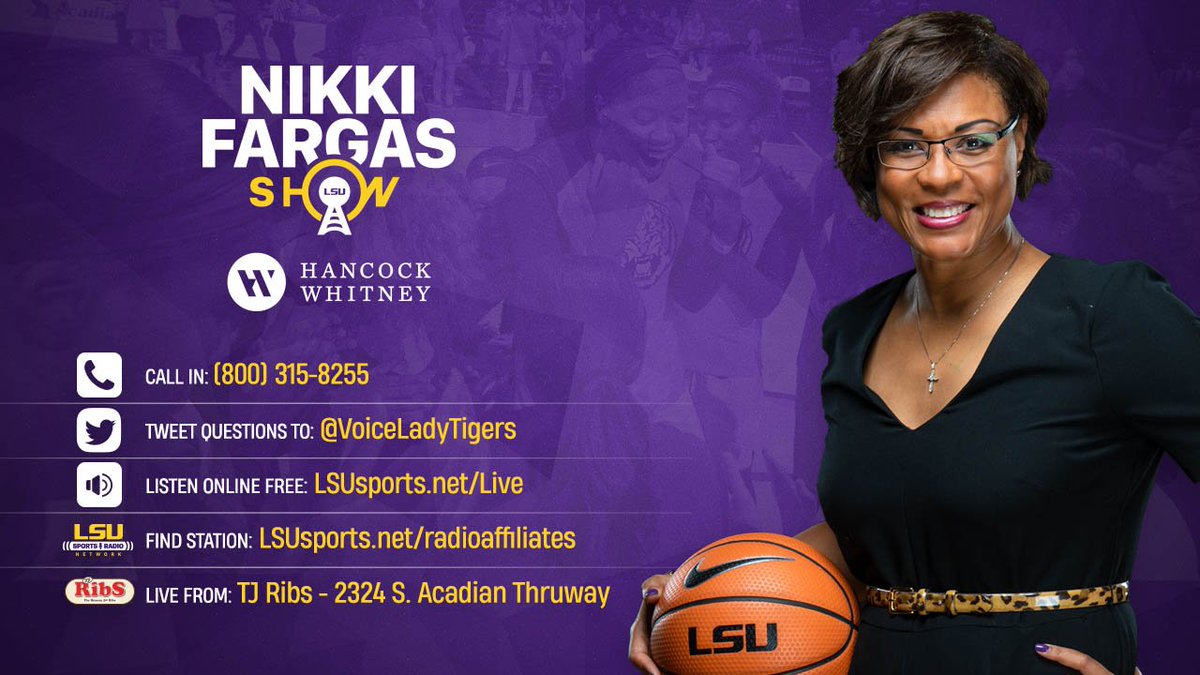 LSUwbkb's tweet photo. We got a special guest on tonight's @lsunikkifargas Show! @Coach_C_White will talk about how the #4QFriday program came about this preseason. Send your questions in to @VoiceLadyTigers for Coach &amp; Chris &amp; join us at @TJRibsAcadian at 7 p.m.! @talk1073 @LSUradio https://t.co/mDJ8qLKiva