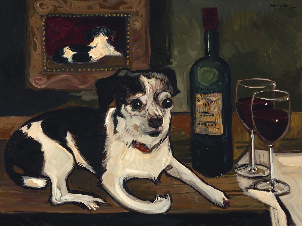 clifford_bailey's tweet photo. “Bean” by Clifford Bailey, 30” x 40” oil on canvas , @AaronAStanford https://t.co/OkOeuoRFgH