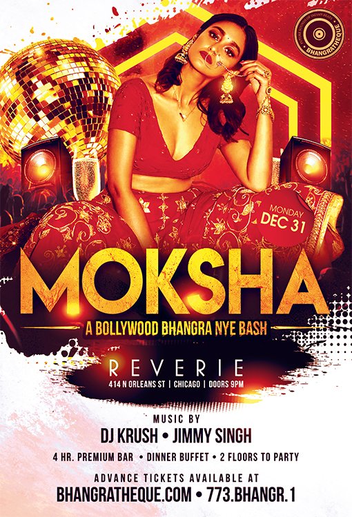 bhangratheque's tweet photo. Moksha- The biggest Bollywood Bhangra NYE bash in Chicago! Monday, Dec 31 at Reverie. Advance tickets available at https://t.co/jy3rXQbFfG https://t.co/r3gIcCBdmA