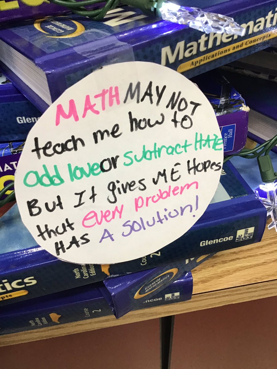 JacquieGrady's tweet image. Saw this at Heritage Middle this morning and had to share. What insight from a student!  #everyproblemhasasolution  #hmseagles #ignitelearningBCPS