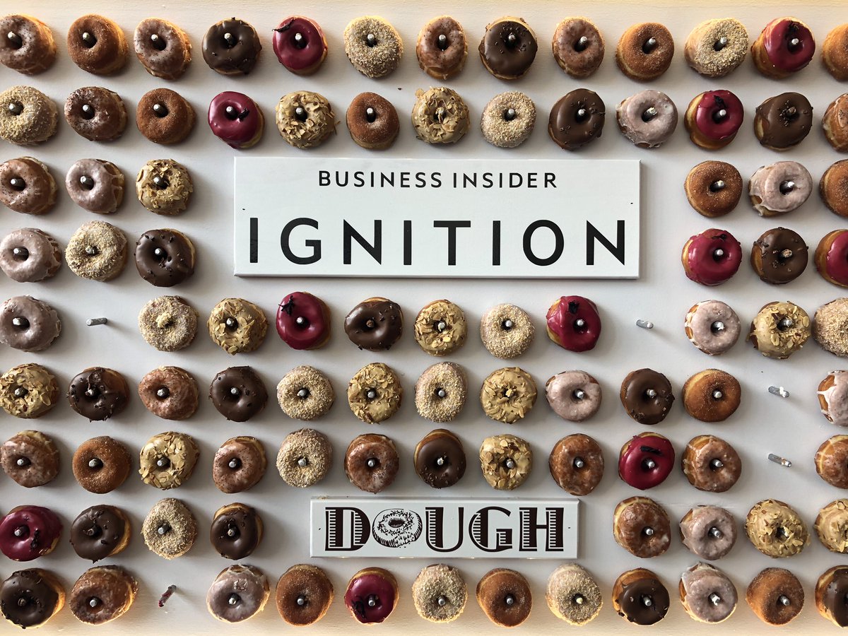 KirstenAcuna's tweet image. It took me a day to realize I could eat a doughnut off the Dough wall at #IGNITION2018 🤦🏽‍♀️