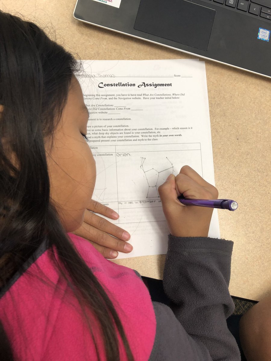 wmsfutureready's tweet photo. Math and Science are close reading about different constellations while ELA and World History students are researching the myths behind the stars in the sky. #futurereadysc #sccsd @sccsdwms https://t.co/fvM9ypXZGJ