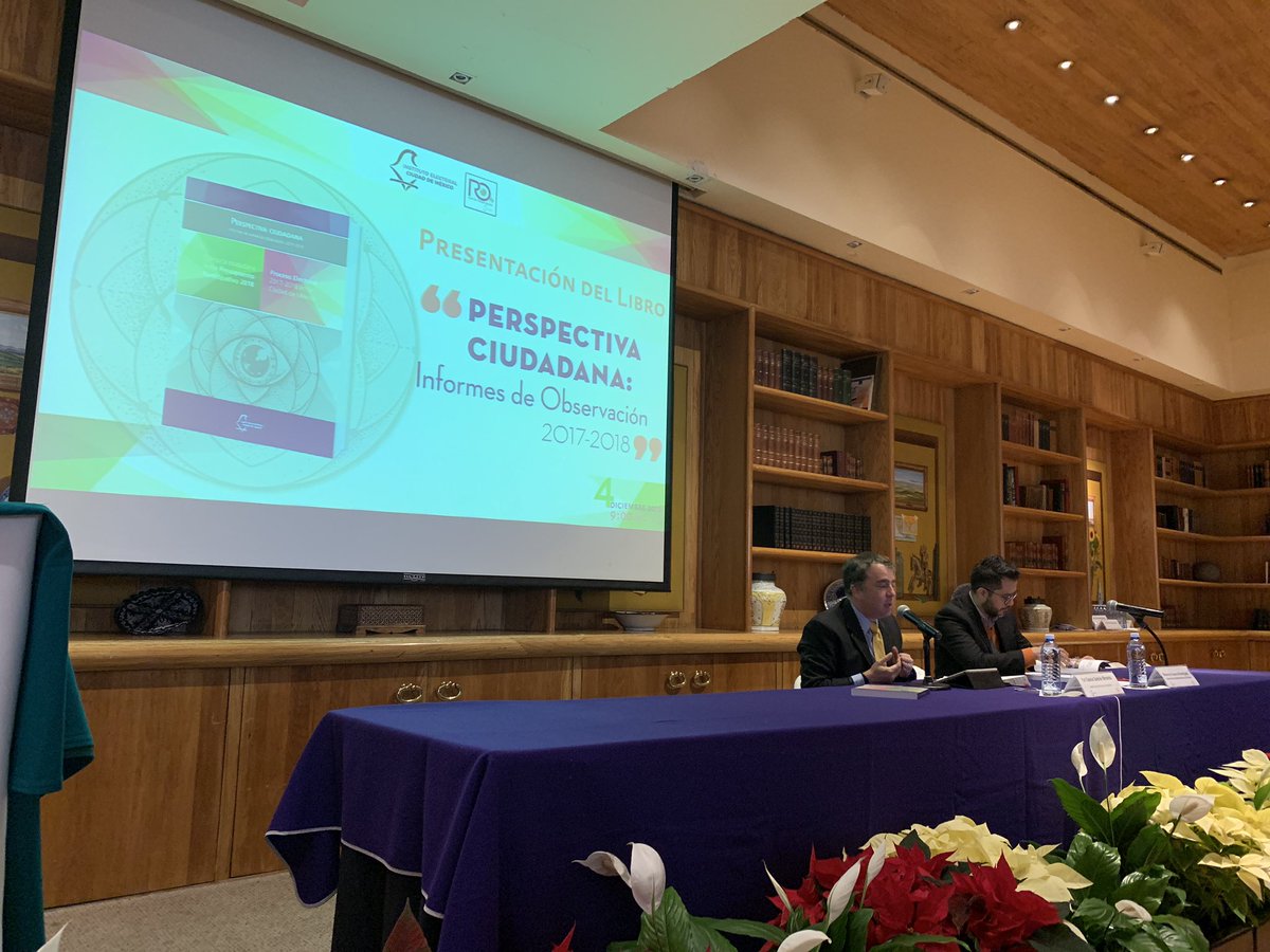 DanielTacher's tweet photo. Comenzando la presentación del libro “Perspectiva Ciudadana: Informes de Observación 2017-2018” en la mes inaugural @yuribeltran y @mauriciohuesca consejeros del
@iecm
En la segunda mesa presentaremos parte del inforne del @observatorio_ic @Iniciativa_pcd @FAOEmx https://t.co/NgE7tuLfx8