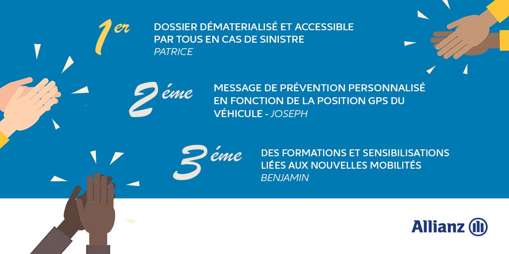 allianzfrance's tweet photo. Félicitations à tous les participants du #challenge de co-création autour des nouvelles #mobilités 😍 ! Plus de 240 idées ont été déposées, bravo aux 3 heureux gagnants qui ont remporté un smartphone, une tablette et une montre connectée ! 👏 #Innovations https://t.co/90OyKeELQY