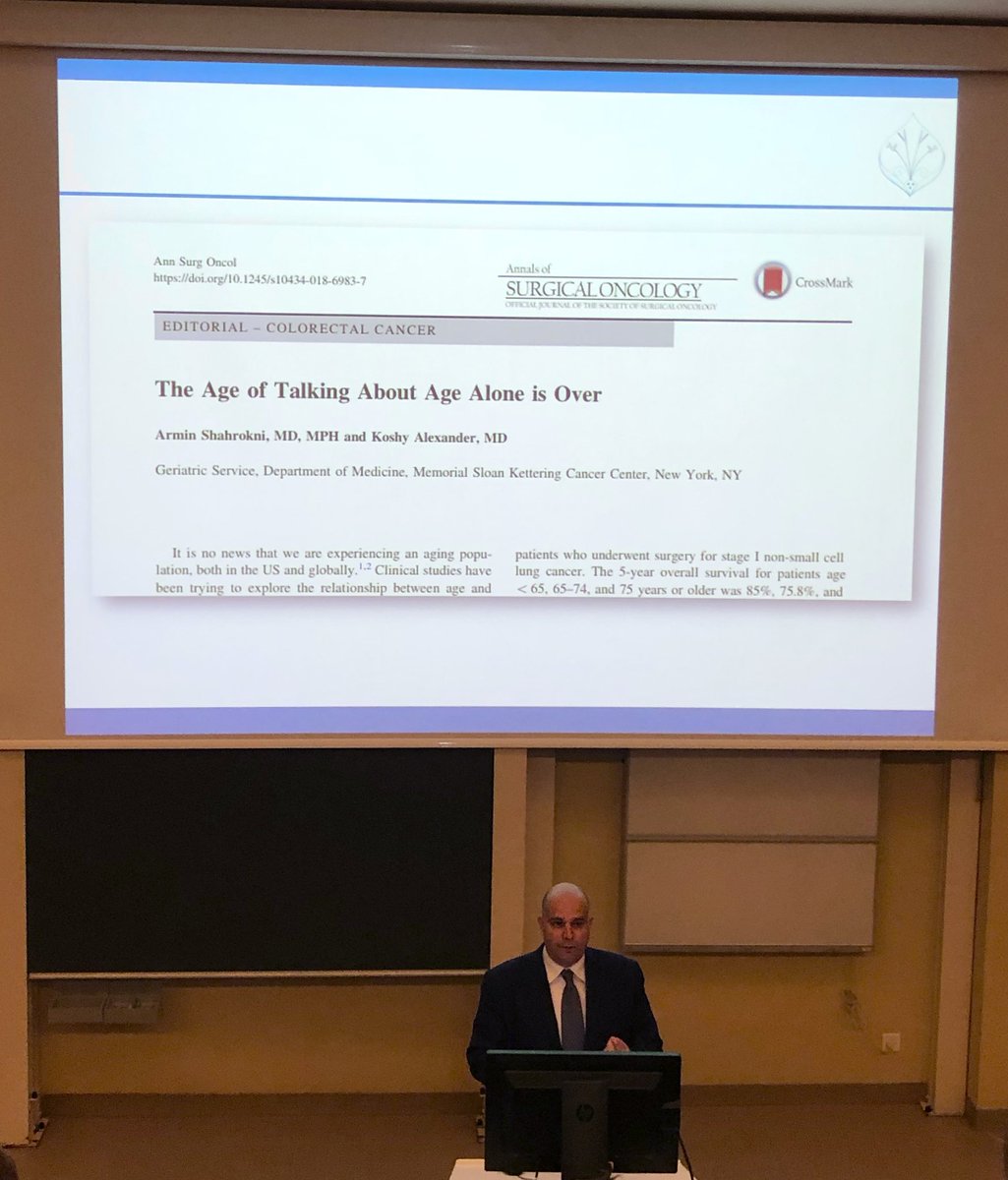 VisceralChuv's tweet photo. Major oncological surgery in elderly: not a matter of age but a matter of frailty. Great lessons learnt tonight form Dr PhD Isacco Montroni excellent colorectal surgeon form Italy. Un ringraziamento speciale per la brillante conferenza! @ProfDemartines @ErasSociety @3isac https://t.co/wDlnP6JEA8