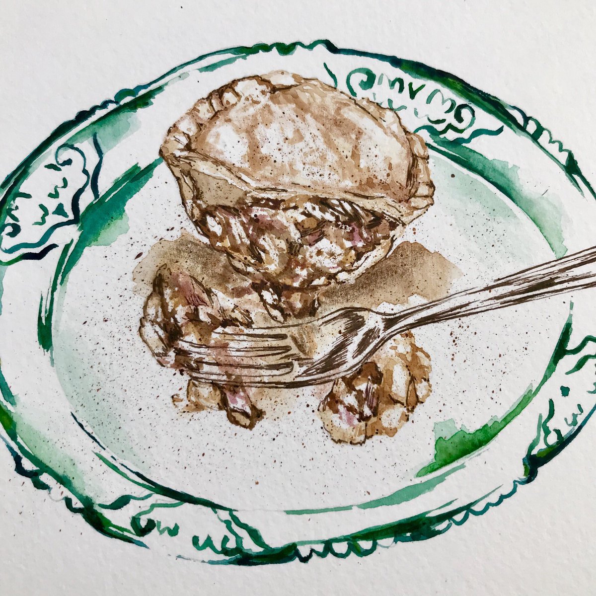 sharonfarrow01's tweet photo. The humble mince pie, waiting to be gobbled #foodillustration #xmas #xmasfood #foodanddrink #illustrator https://t.co/owWlfjMqj8