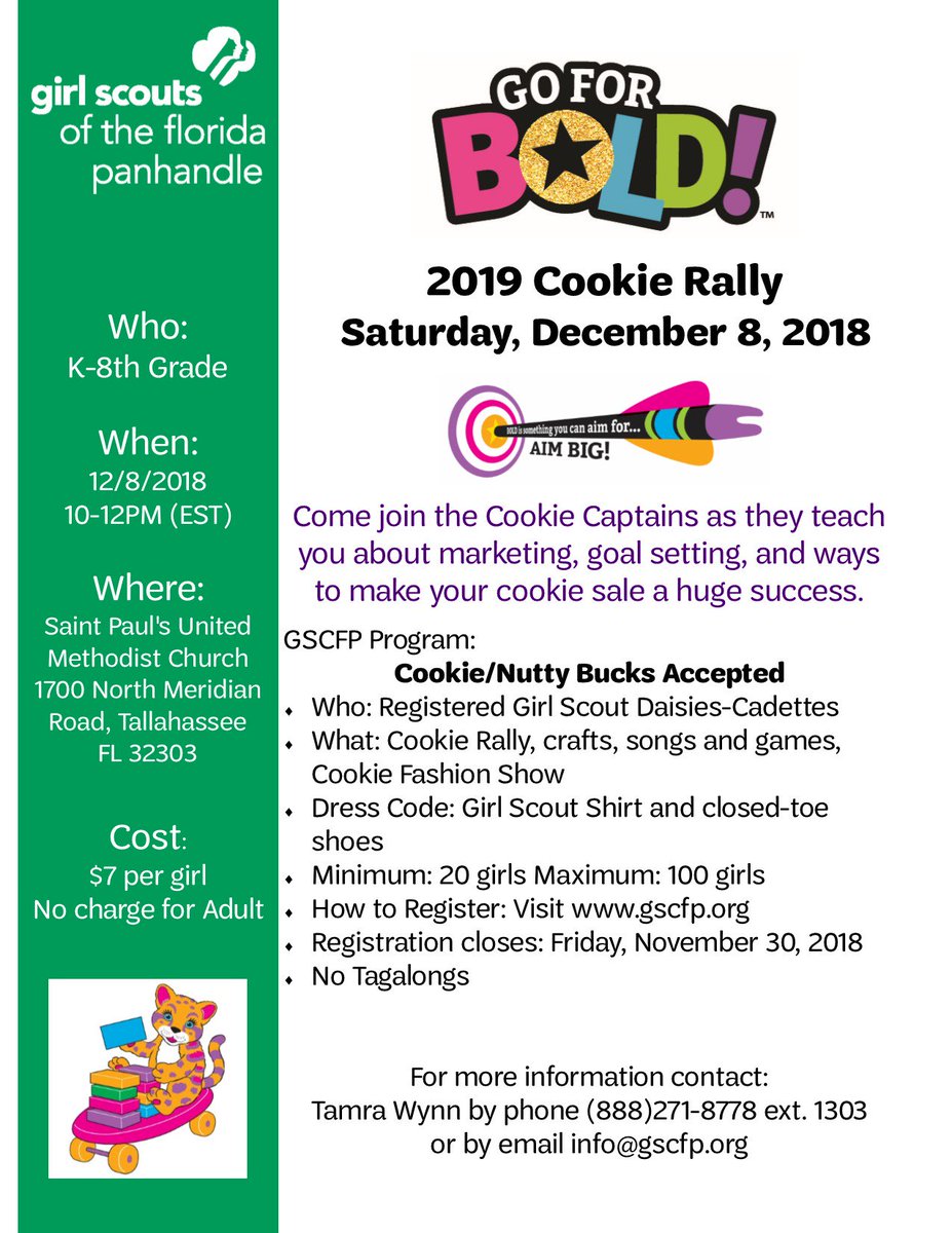 RasleanAllen's tweet photo. Have you registered for the Cookie Rally this weekend? It's not too late!
#GSCFP https://t.co/JMJvvJEYh7
