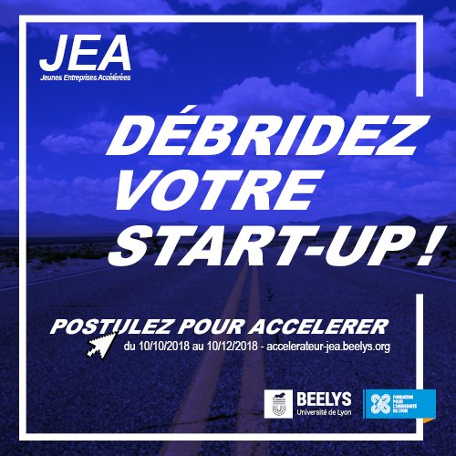 ⚠️Derniers jours pour candidater au programme Jeunes Entreprises Accélérées (JEA) de <a href="/PepiteBeelys/">Beelys-Centre d'Entrepreneuriat Lyon Saint-Etienne</a> !

Votre entreprise a moins de 2 ans ? Postulez maintenant !
➡️accelerateur-jea.beelys.org