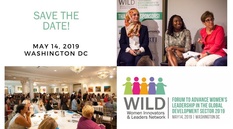 WILDinnovators's tweet image. Global Development Leaders - contribute your expertise and gain valuable insights at the 2019 Forum to Advance Women&apos;s Leadership in the Global Development Sector on May 14 in Washington DC wildleadershipforum.com #DevConf2018