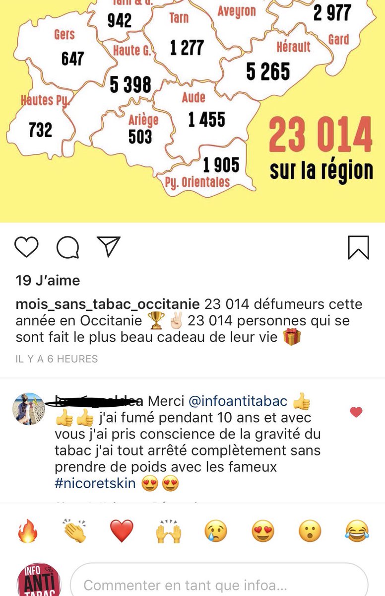 InfoAntiTabac's tweet photo. Ce genre de commentaire cela fait chaud au cœur ❣ https://t.co/VQwjLehEsl