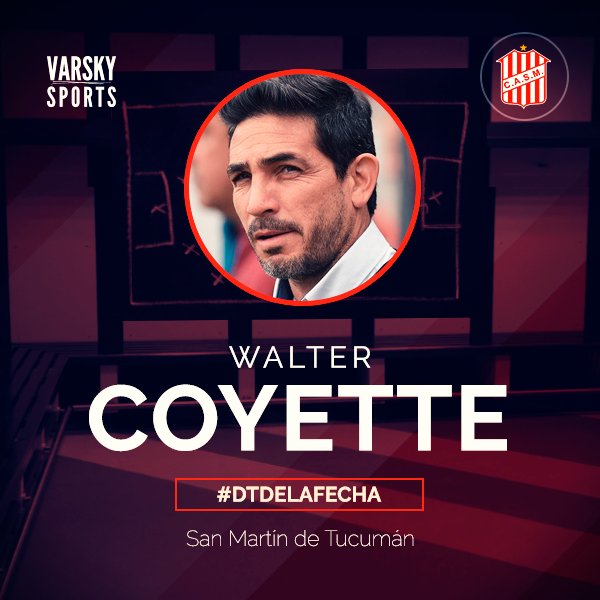 VSportsTM's tweet photo. Su equipo no merecía perder. Superó en todos los aspectos del juego a su clásico rival y a domicilio. Le sacó la chance de ser líder, le quebró una racha de 10 sin perder de local y lo dio vuelta. El arquitecto de la gran victoria de San Martín, Walter Coyette, es el #DTDeLaFecha https://t.co/5vMtO5iHNh