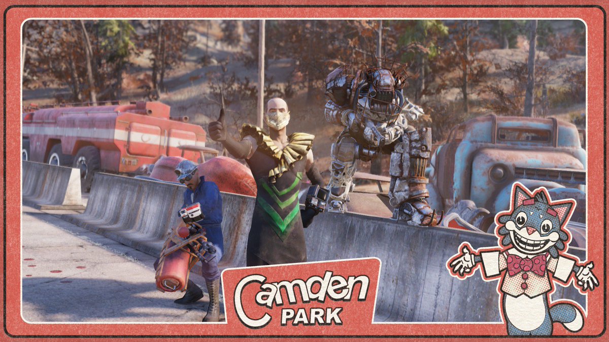 35Hours's tweet photo. #Fallout76 #Fallout #Bethesda when you get stuck in traffic on the way to your favorite Theme Park, don't let it get you down #getsillywithit #TuesdayThoughts #PS4share #BanterandButchery https://t.co/id8NinnLVz