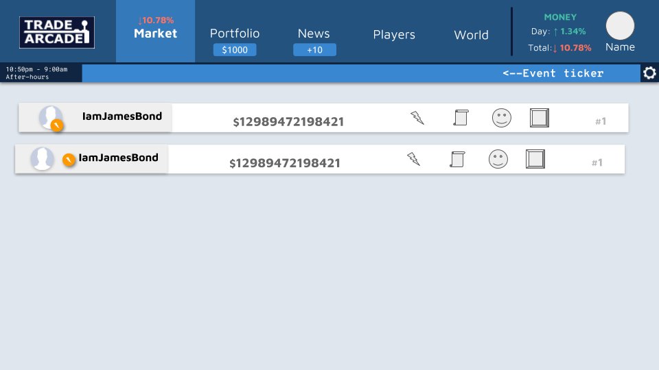 TradeArcade's tweet photo. #Old mock-up Tuesday: Ha look at the old version and plan for our player leader board page! 

 #TradeArcade #indiedev #webdev #gamedev https://t.co/kvQlAML4TK