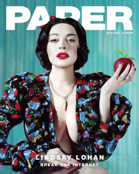 .@LindsayLohan delivers her own spin to Disney princesses for PAPER Magazine. 🍎