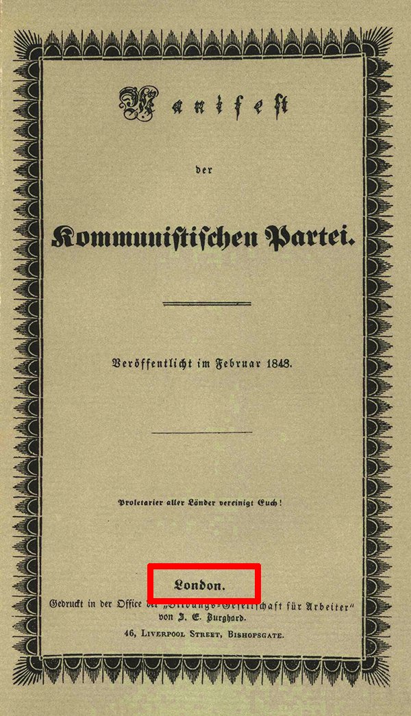 OpStopTheUN's tweet photo. Eastern Communism is a product of Western Socialism.

Karl Marx was born in Germany, but he spent most of his life living in London.
His Communist Manifesto was published in London.
His grave is in London.

The same people who created Communism are now behind the UN -> Britain https://t.co/qGG4hVKP2I