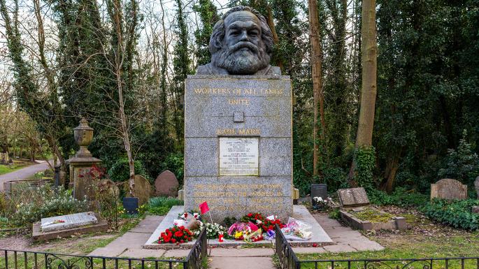 OpStopTheUN's tweet photo. Eastern Communism is a product of Western Socialism.

Karl Marx was born in Germany, but he spent most of his life living in London.
His Communist Manifesto was published in London.
His grave is in London.

The same people who created Communism are now behind the UN -> Britain https://t.co/qGG4hVKP2I