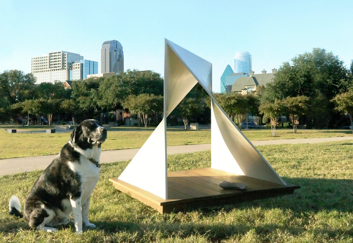 vccusa's tweet photo. Our team once again partnered with @OMNIPLAN_Arch and Williams &amp; Clark Custom Woodworking on @aiadallas/@TEXOAssociation's Bark + Build. This year our team won the "Big Dog" award and brought in $2,000 to benefit the @spcaoftexas! #VCCcares #dallasbarknbuild #puptent https://t.co/ecNhVsrXud