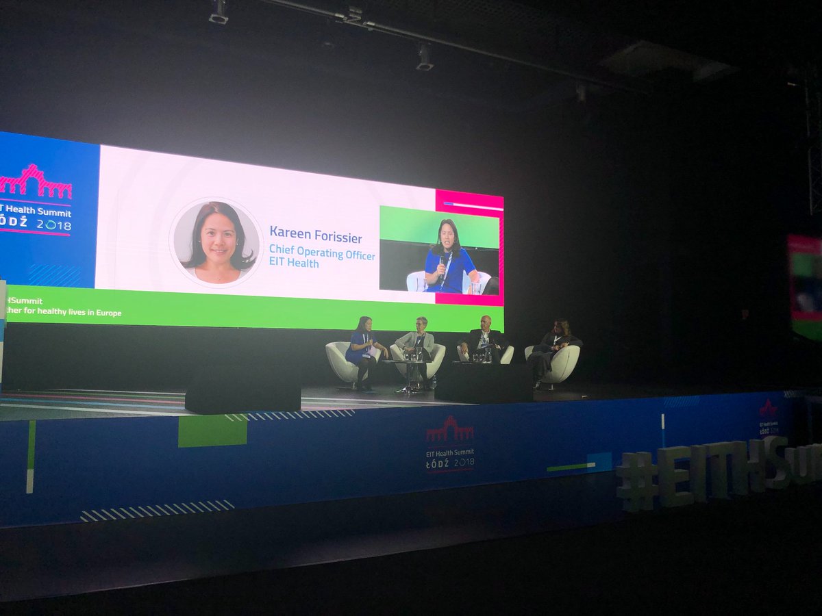 Last but not least: measuring impact at patient-level. <a href="/kareenforissier/">kareen forissier</a> chairing the last session for the day. #EITHSummit 2018 <a href="/EITHealth/">EIT Health</a> @EIT_Health_de