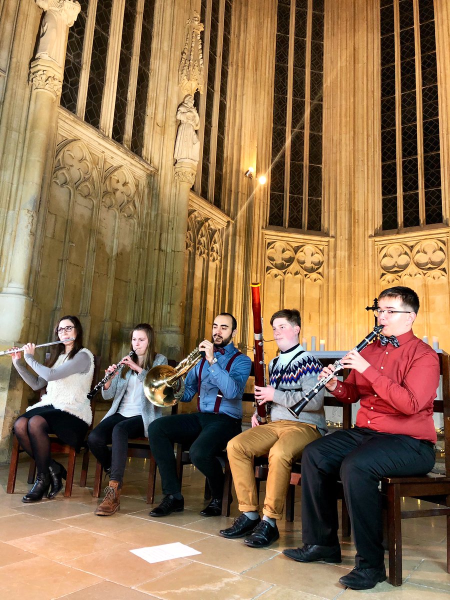 AdrianRajter's tweet photo. Shooting of a Christmas video with wind players of the #SlovakYouthOrchestra in the beautiful gothic Chapel of John the Evangelist #Bratislava https://t.co/OlXxATvbdn