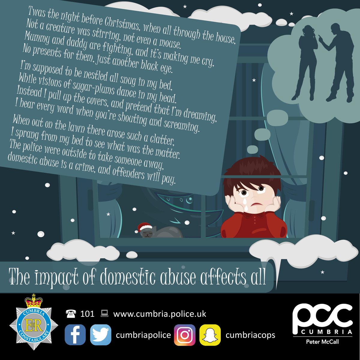 Today we have launched a domestic abuse awareness campaign that will run throughout the festive season.
We encourage anyone who suffers from abuse to report it so we can help them get the support they require.
More details here: goo.gl/oNp8W9