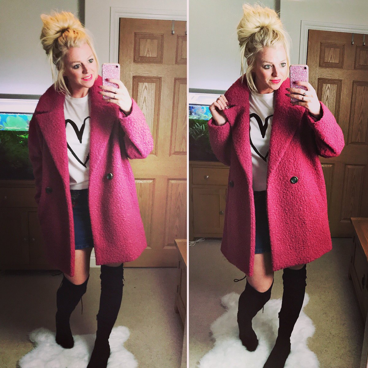 pink teddy coat primark