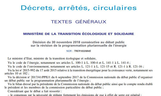 .<a href="/DebatPPE/">Débat public Programmation Energie</a> | Suite au débat public sur la révision de la Programmation pluriannuelle de l'énergie organisé par la <a href="/CNDPDebatPublic/">Commission nationale du débat public (CNDP)</a> de mars à juin 2019, le @Min_Ecologie a rendu publique sa décision. 
Elle est disponible sur notre site ➡️debatpublic.fr/sites/cndp.por…