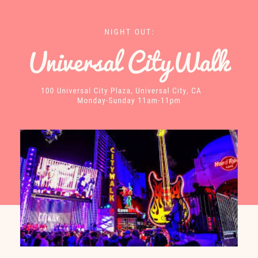 doit_LA's tweet image. located on University Plaza. Prices vary.
Here, you will find different things to do like shopping, dining, playing, watching a movie or even enjoying a concert! You can never go wrong at Universal City! Parking is around $25.00