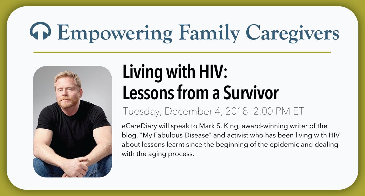 eCare_Diary's tweet photo. Don't miss today's Radio Show about lessons learnt since the beginning of the HIV epidemic and dealing with the aging process. Tune in at 2:00 PM Eastern - https://t.co/qBlPzIybYR #HIV #caregiving #knowyourstatus #HIVeducation https://t.co/t9U7duH3vI