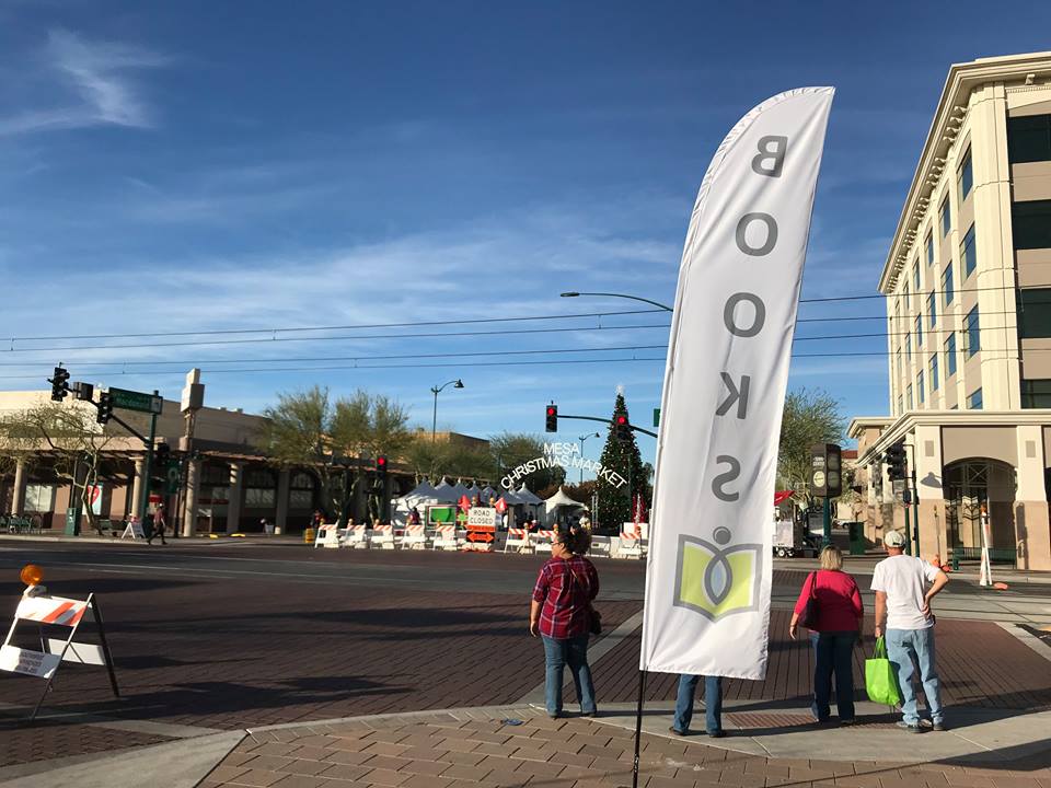 MesaBook's tweet photo. Picture Book Author Rita Goldner read at Mesa's Christmas Tree as part of #MesaBookFest2018! Bring the kids and share the fun! #SCBWIARIZONA https://t.co/qq06hbL4JI https://t.co/4q2PDOguNh
