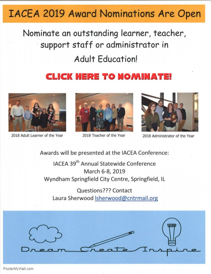 Iacea_il's tweet photo. Show Your Appreciation for a Teacher, Support Staff, or Administrator‼ https://t.co/7NwYIqQaot #adultedworks #IACEA #iaceaconference2019 https://t.co/tK6BSnHx06