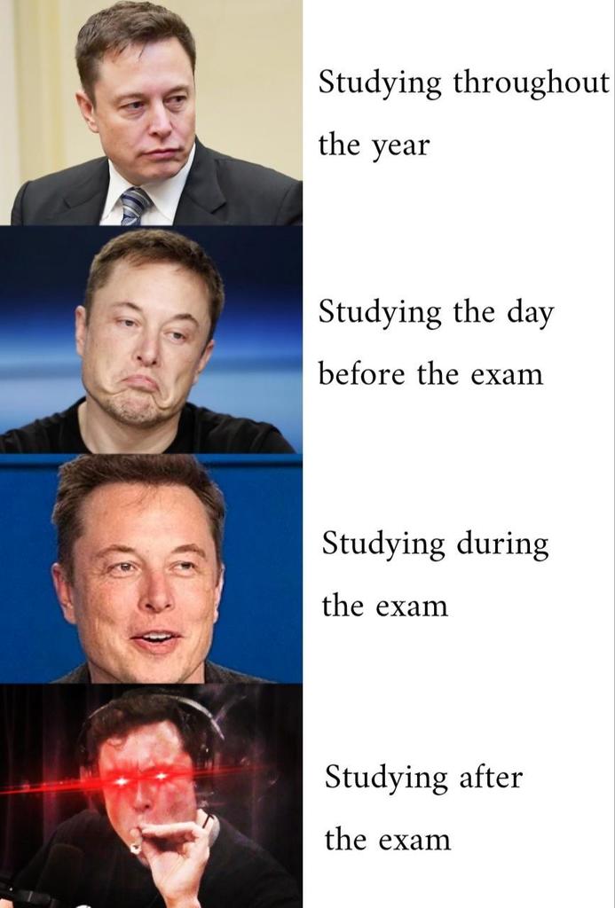 JunkyLaughing's tweet photo. The secret to Elon's knowledge https://t.co/BVOfo0LpWm