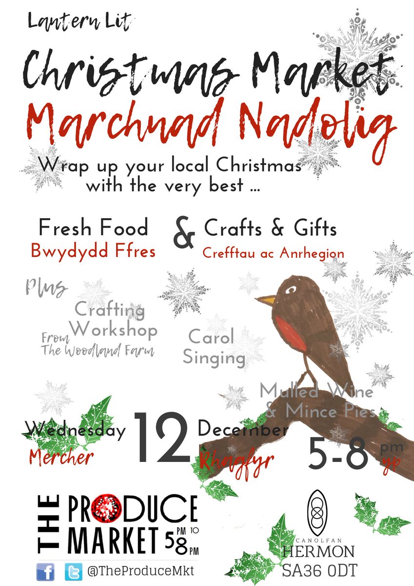 Join our amazing #localfood producers for a bite to eat, a glass of mulled wine and truly festive #christmas carol singing!  #pembrokeshire #cardigan #wales #welshfood